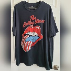 Rolling Stones Mens T-Shirt XXL Red White & Blue band T-Shirt
